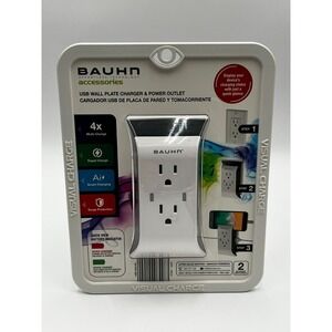 Bauhn Wall Plate Charger & Power Outlet 2 USB PORT Rapid Charging SEALED NEW